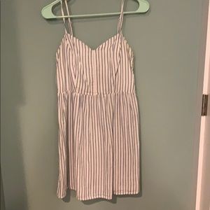 Stripped blue and white dress